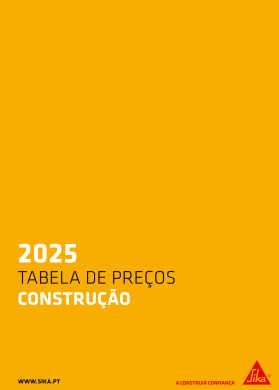 Tabela Preços Sika 2025